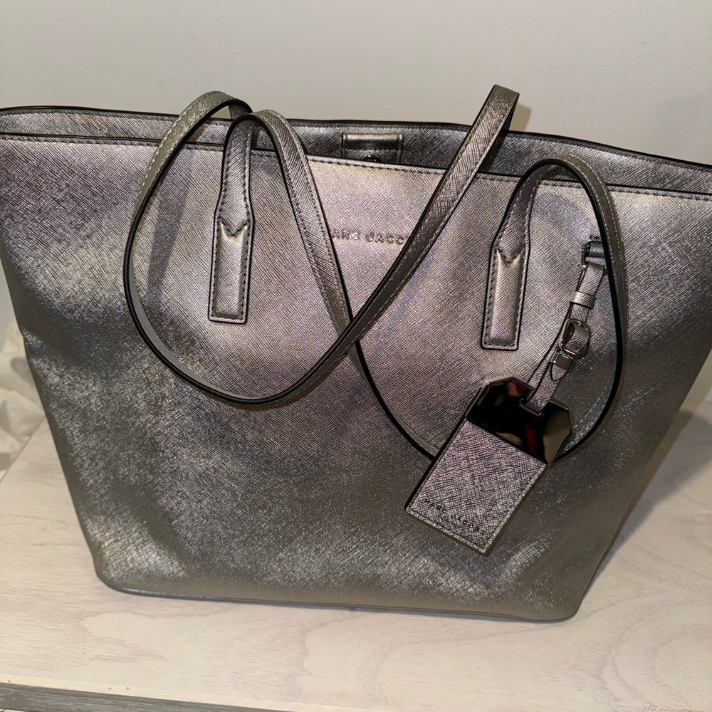 Marc Jacobs silver tote bag